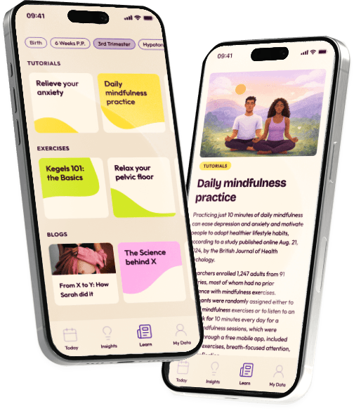 iPhone showing Pelby's education tools.